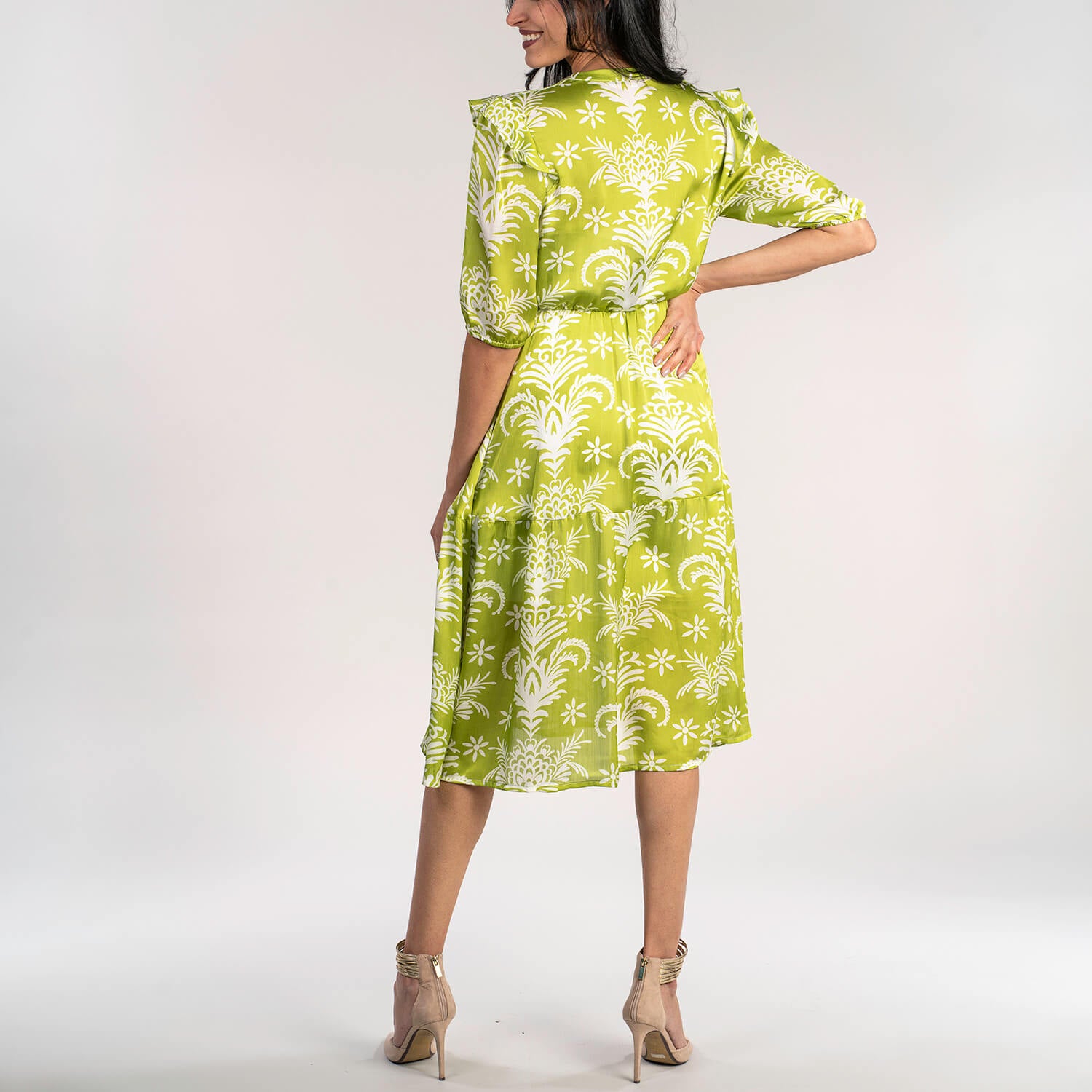 Naoise Nancy Dress - Lime 4 Shaws Department Stores