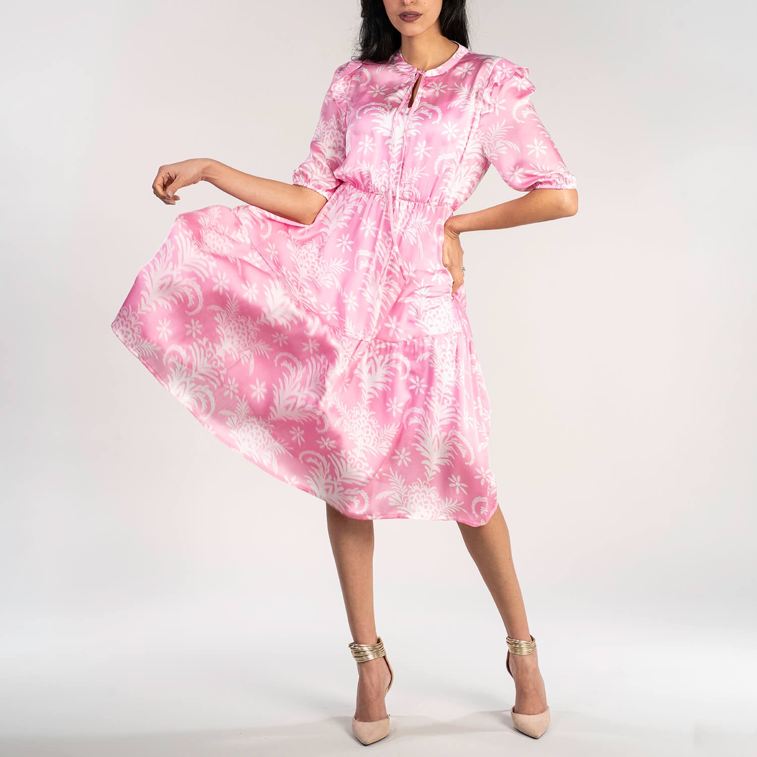 Naoise Nancy Dress - Pink 1 Shaws Department Stores