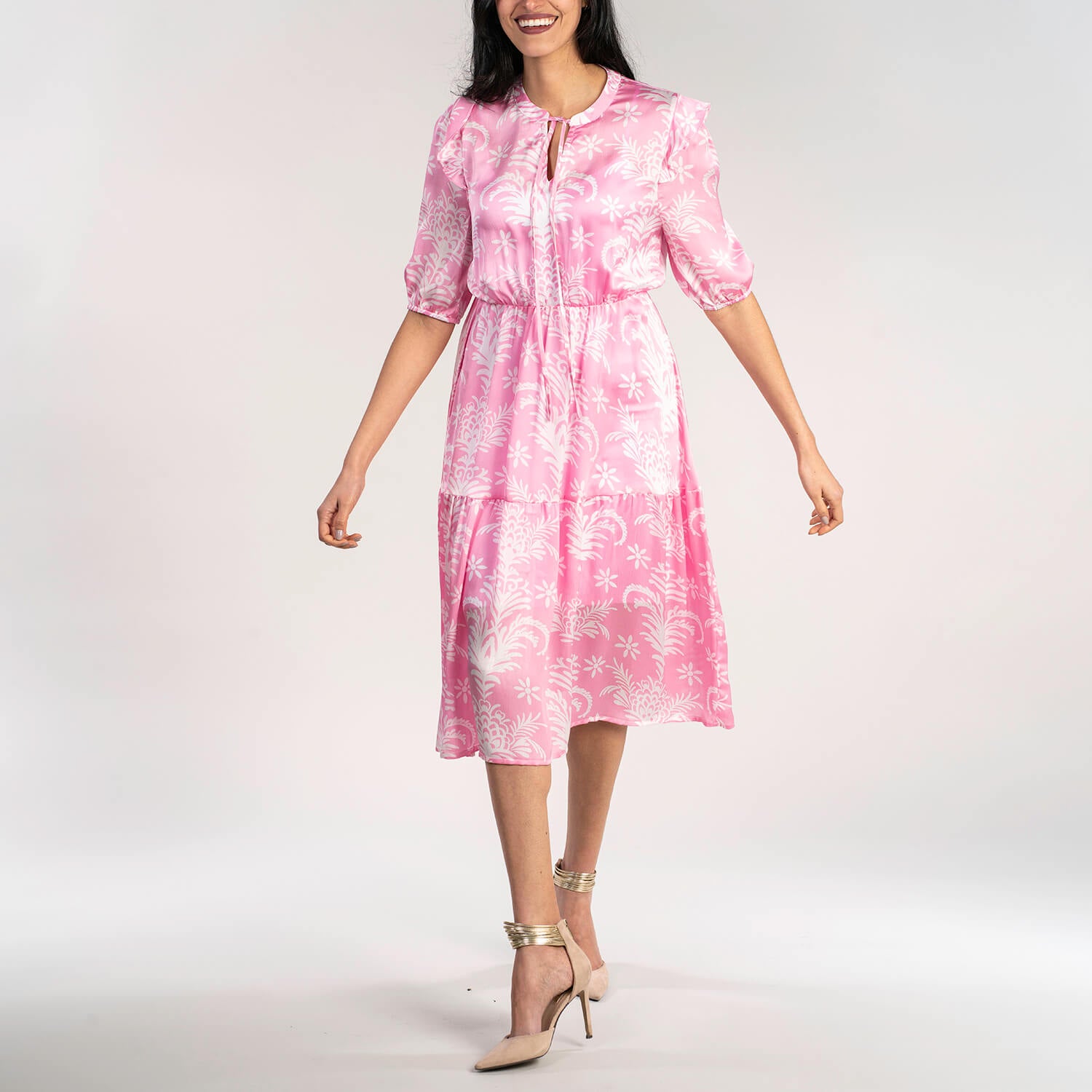 Naoise Nancy Dress - Pink 2 Shaws Department Stores