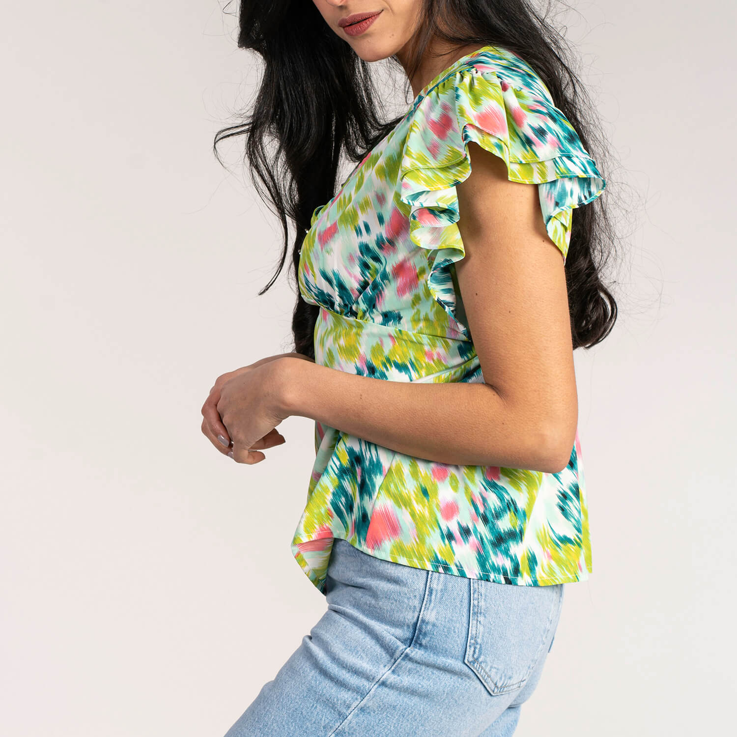 Naoise V Neck Chiffon Top 3 Shaws Department Stores