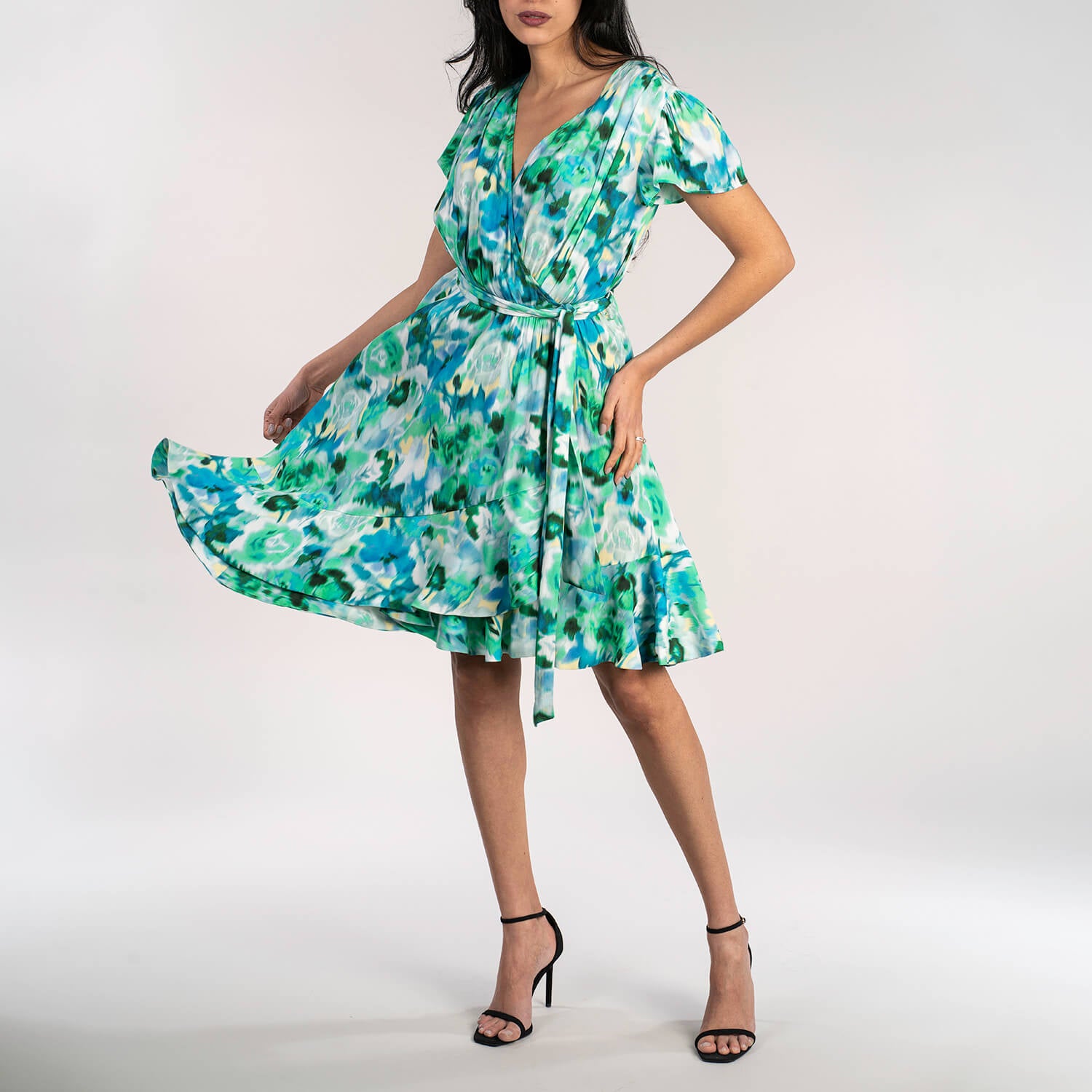 Naoise Wrap Dress - Blue 2 Shaws Department Stores