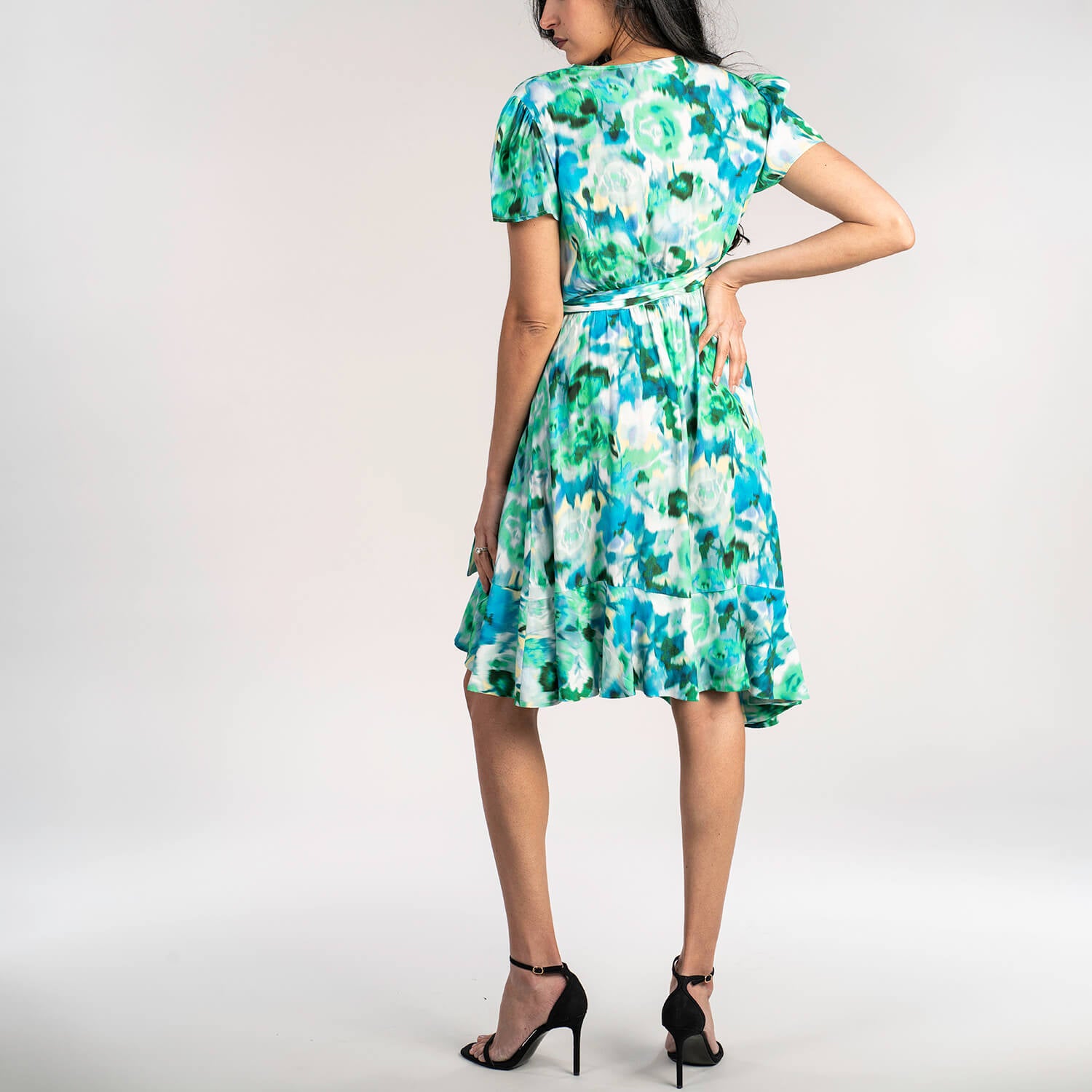 Naoise Wrap Dress - Blue 4 Shaws Department Stores