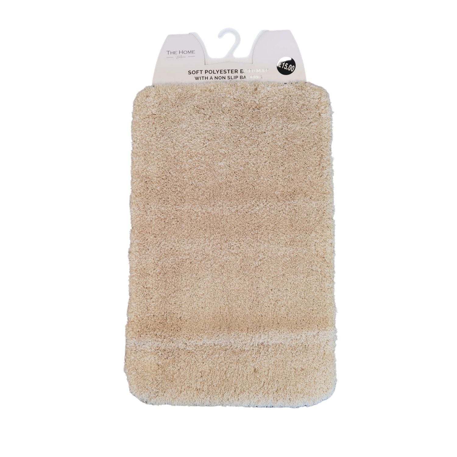 The Home Bathroom Soft Polyester Bath Mat - Beige 2 Shaws Department Stores