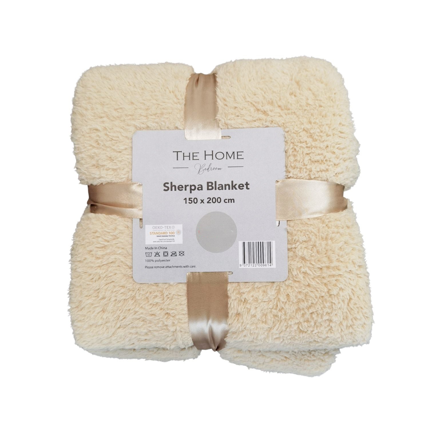 The Home Bedroom Sherpa Throw 150cm x 200cm - Beige 1 Shaws Department Stores