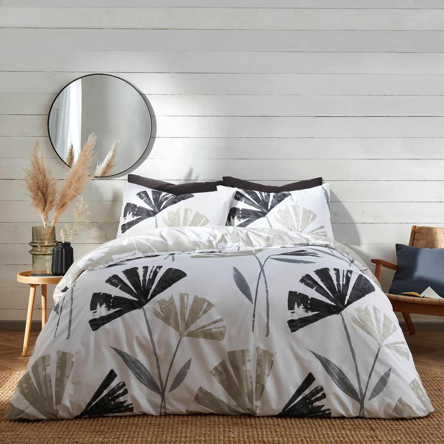  The Home Collection Skandi Duvet Cover Set - Black / Natural 1 Shaws Department Stores