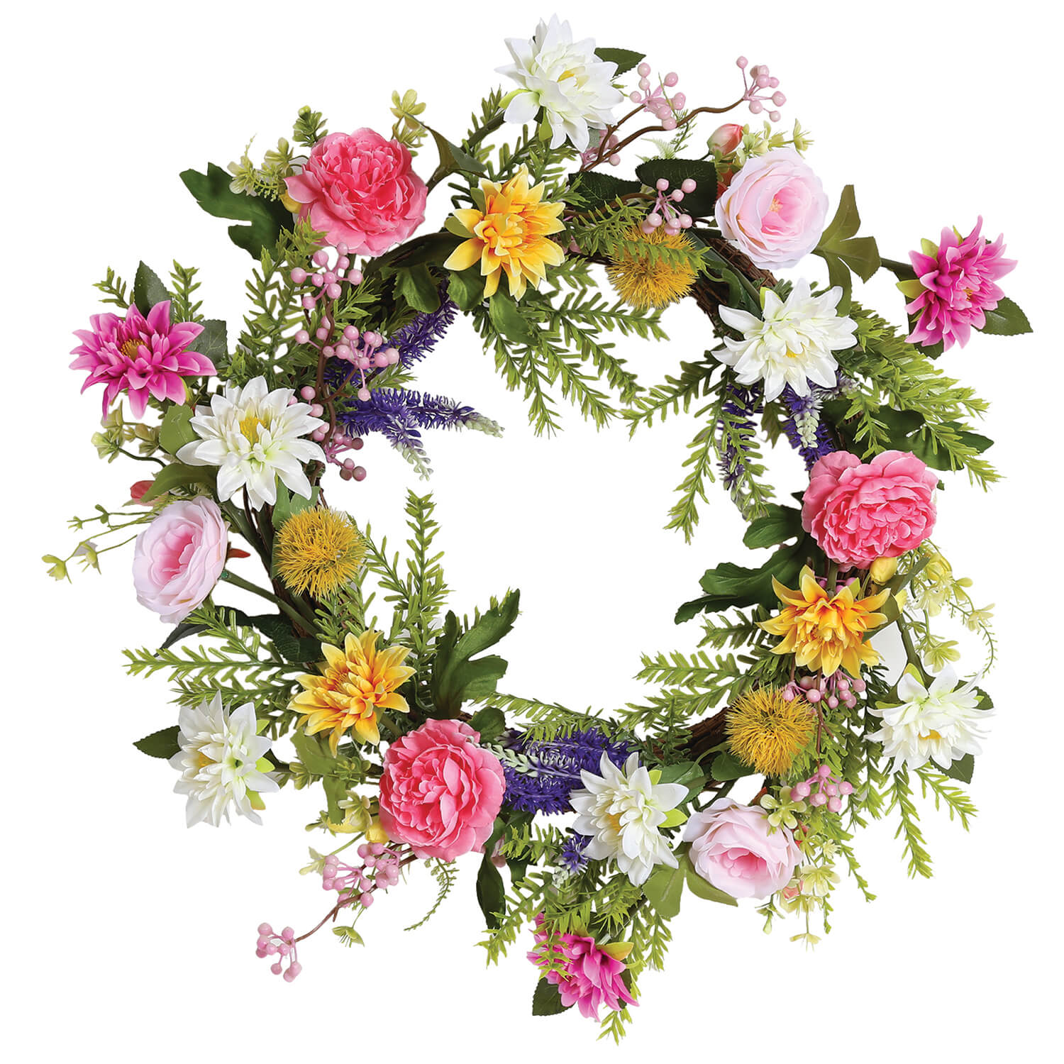 The Home Collection Floral Wreath - 50cm 1 Shaws Department Stores