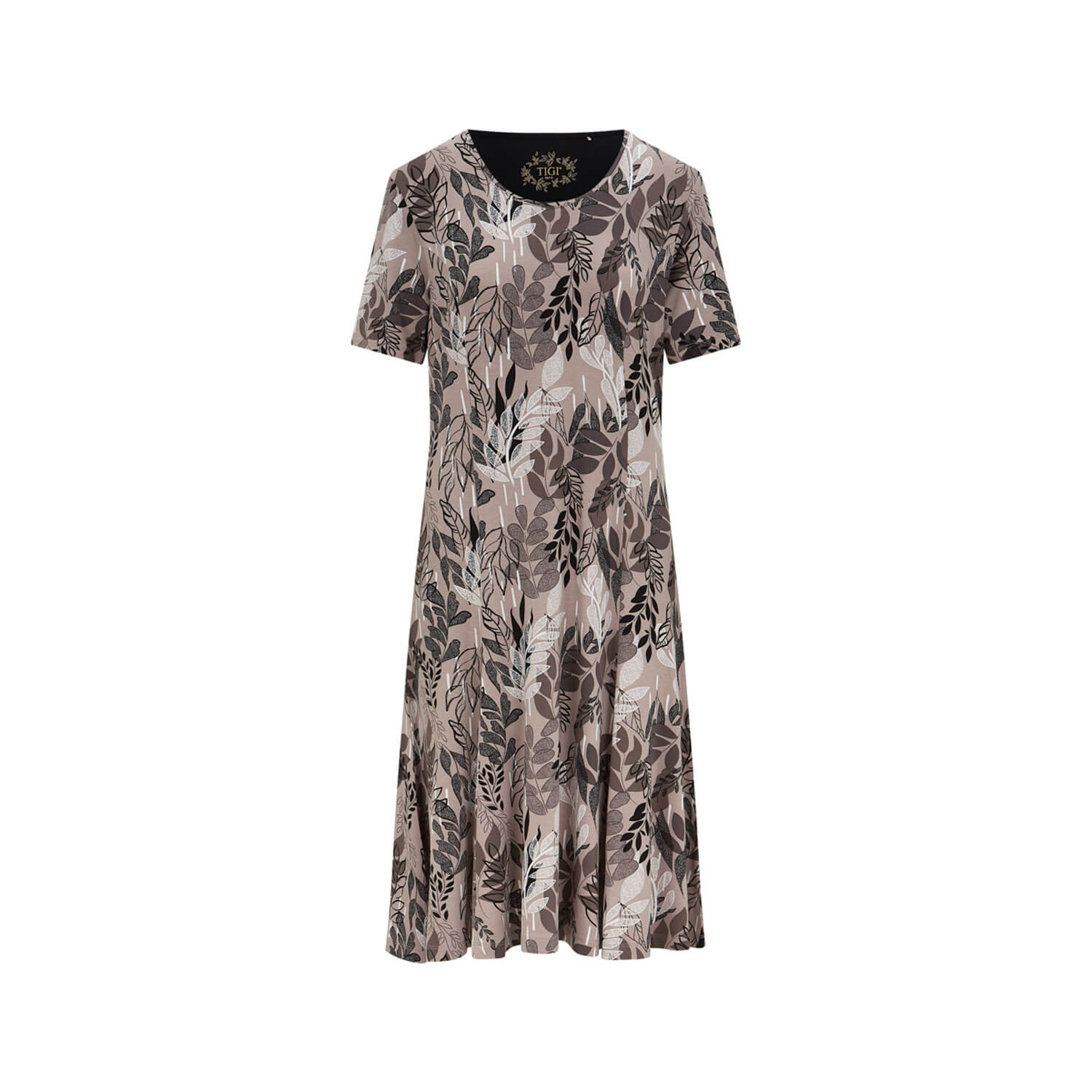 Tigiwear Varid Leaf All Over Print Dress 5 Shaws Department Stores