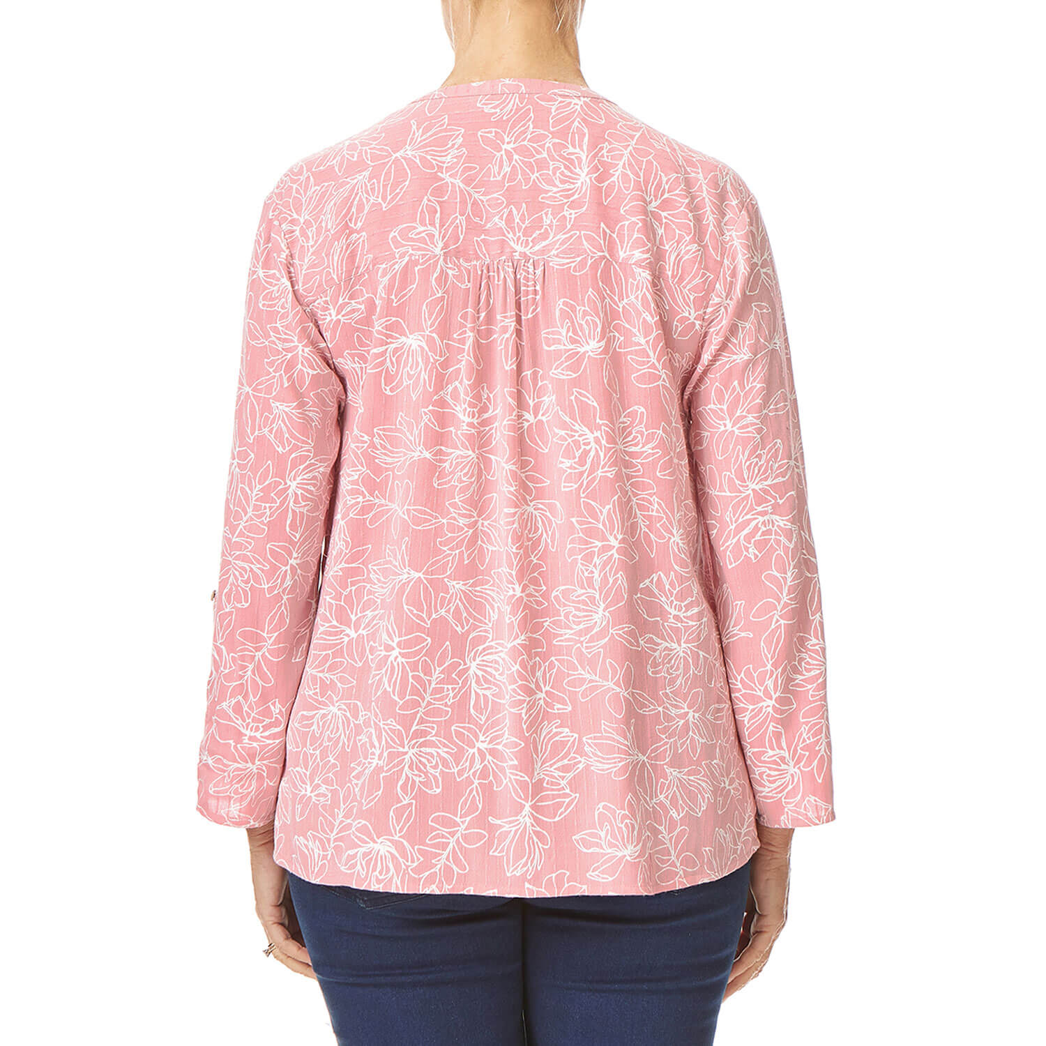 Tigiwear Jacquard Notch Neck Top 5 Shaws Department Stores