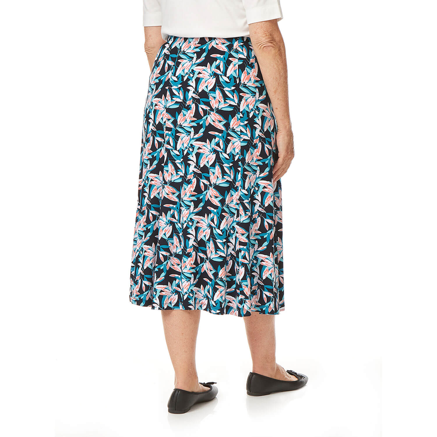 Tigiwear Pleated Leaf Print Skirt 2 Shaws Department Stores