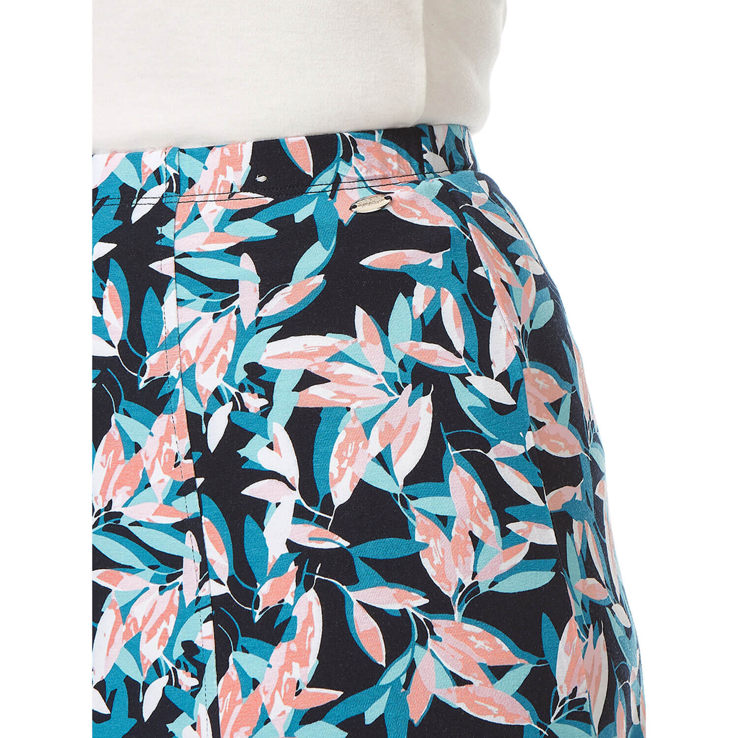 Tigiwear Pleated Leaf Print Skirt 4 Shaws Department Stores
