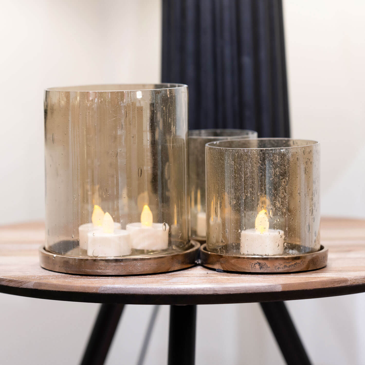 Tara Lane Bubble Candle Holder 3 Glass 2 Shaws Department Stores