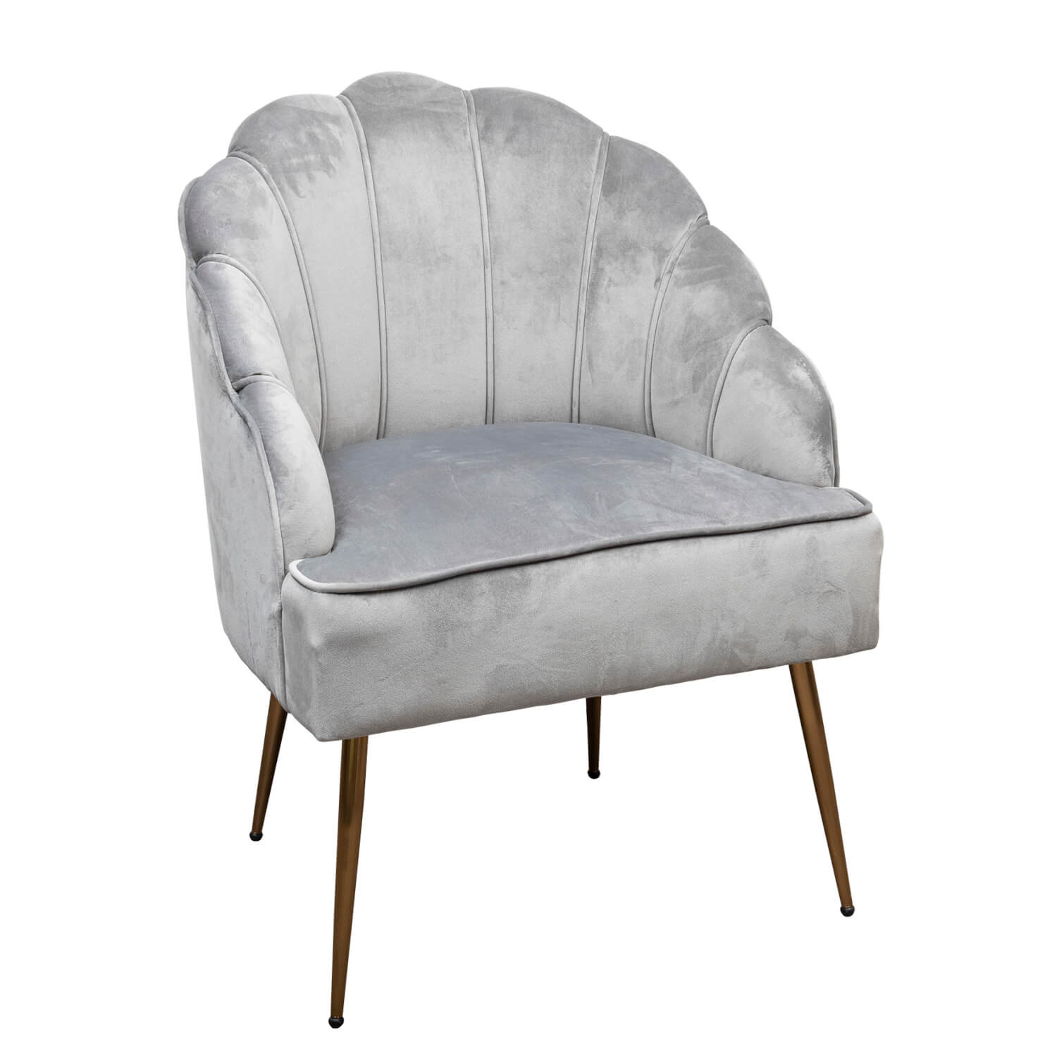 The Grange Shell Armchair - Grey / Gold 1 Shaws Department Stores