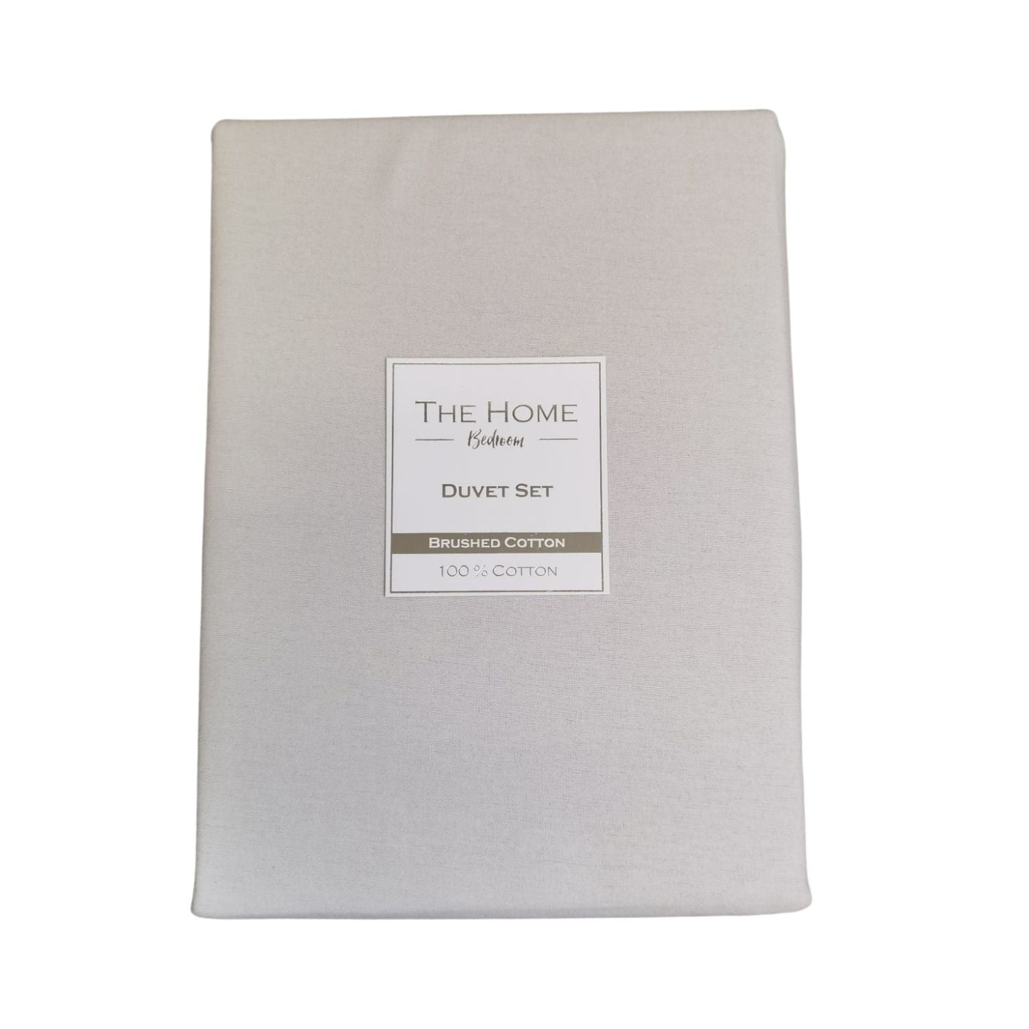  The Home Bedroom 100% Brushed Cotton Duvet Cover Set - Grey 1 Shaws Department Stores