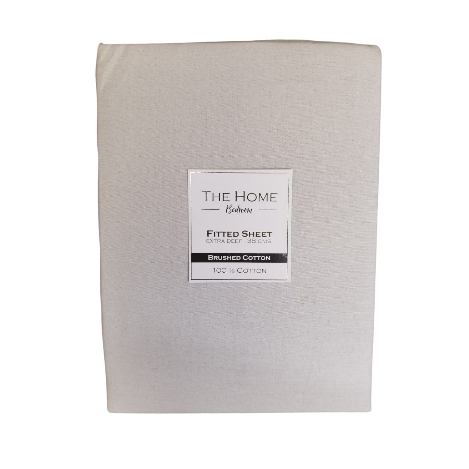 The Home Bedroom 100% Brushed Cotton Fitted Sheet - Grey 1 Shaws Department Stores