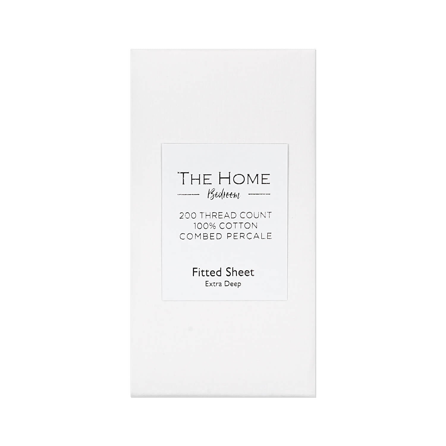The Home Bedroom 200 Thread Count Extra Deep 100% Cotton Fitted Sheet - White 1 Shaws Department Stores