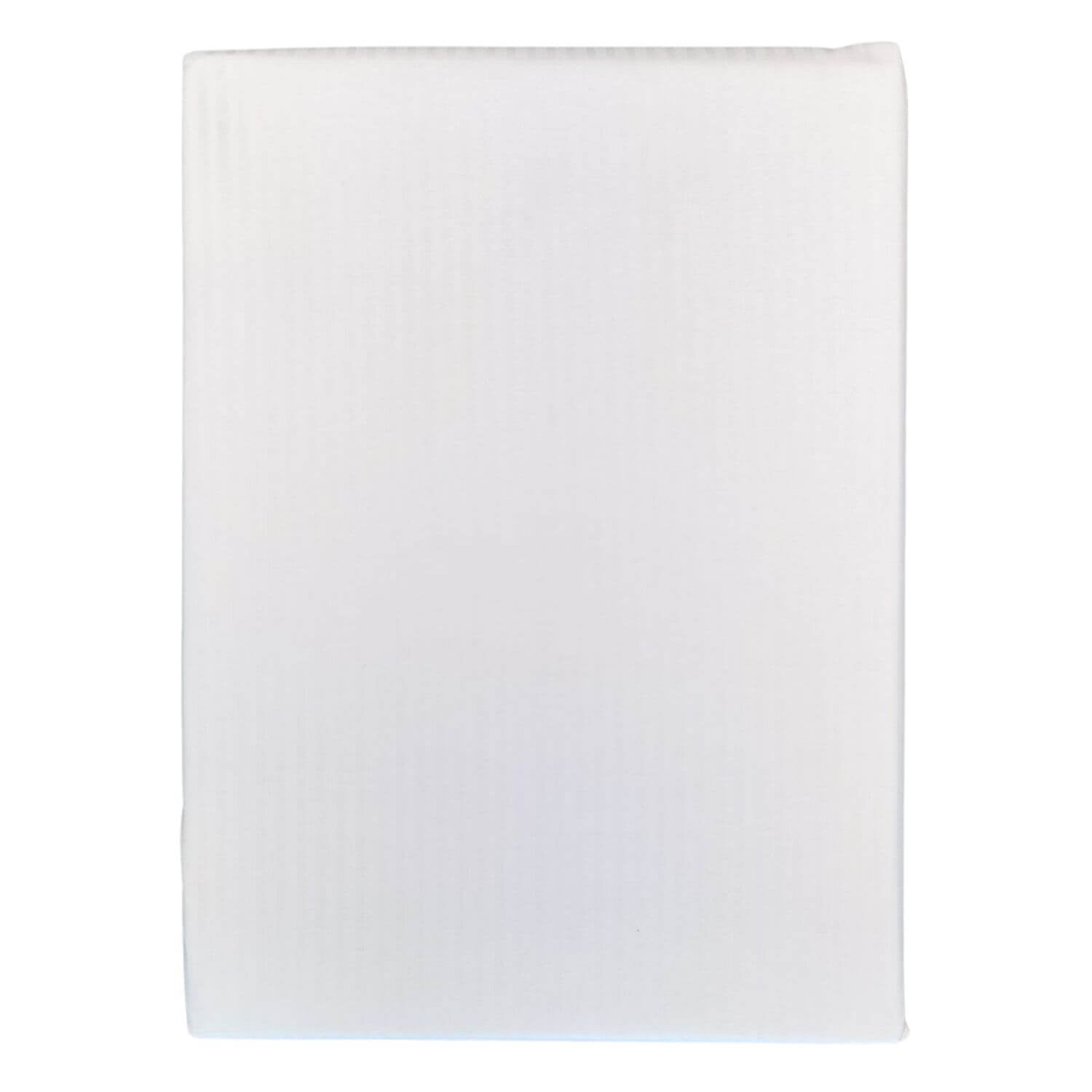 The Home Bedroom 300 Thread Count Satin Stripe Fitted Sheet - White 2 Shaws Department Stores