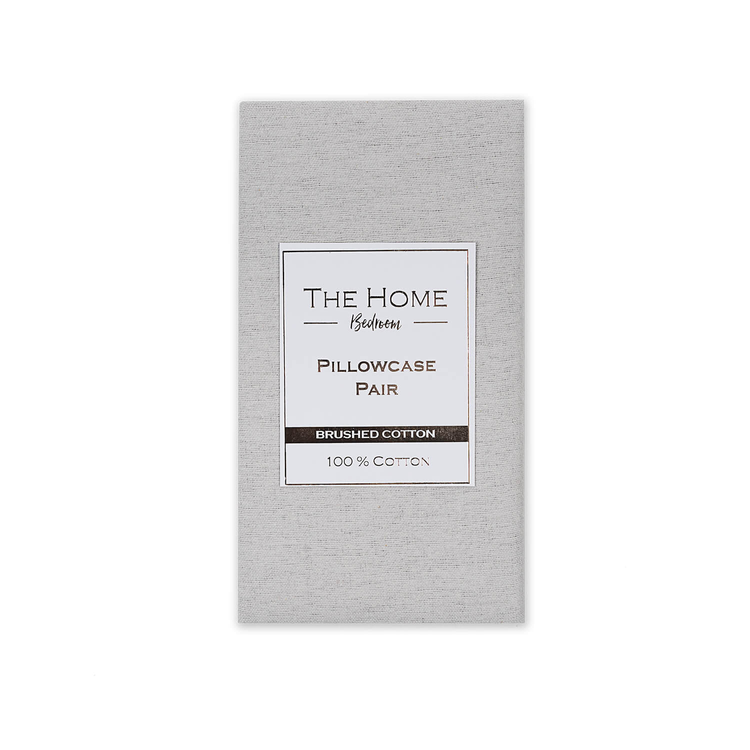 The Home Bedroom 100% Brushed Cotton Pillowcase Pair - Grey 1 Shaws Department Stores