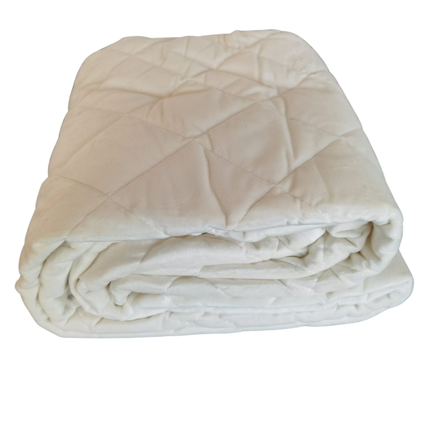 The Home Bedroom Fleece Mattress Protector - White - Double Size 1 Shaws Department Stores