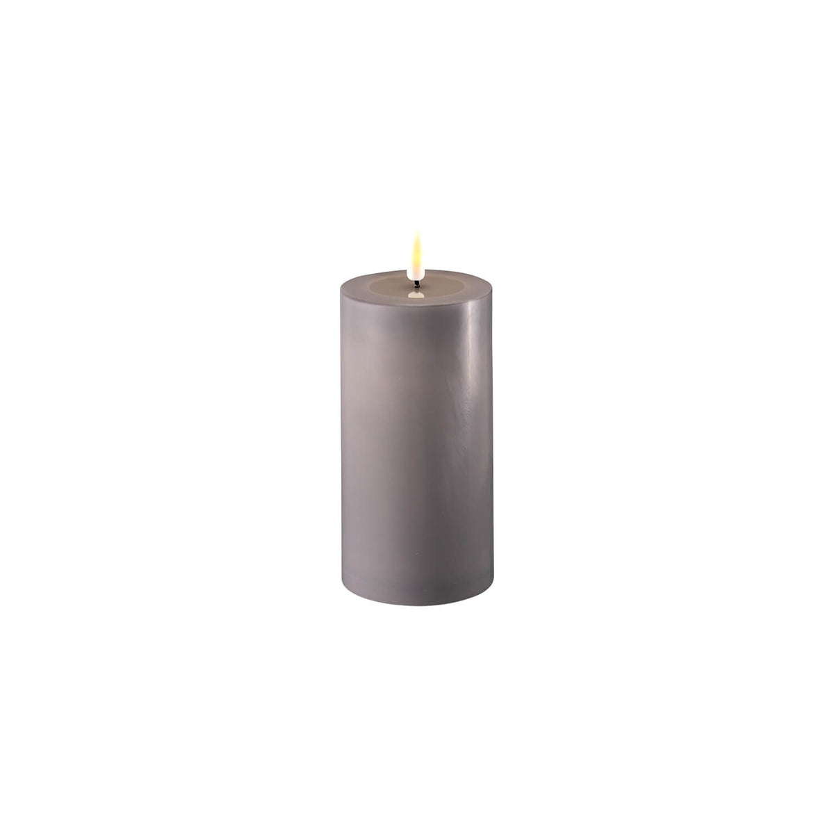 Deluxe LED Candle 7.5cm x 15cm - Grey