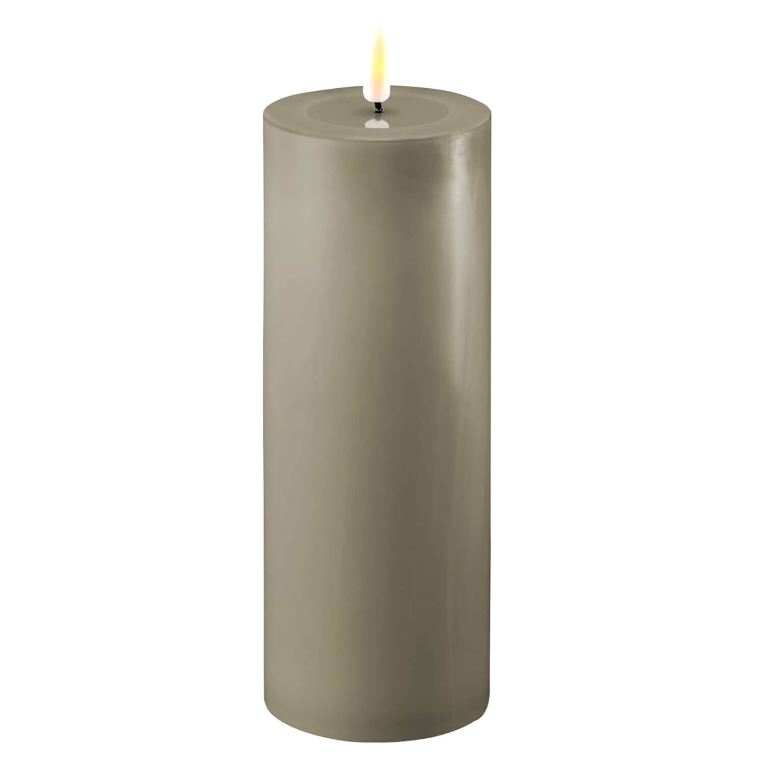 The Home Collection Deluxe LED Candle 7.5cm x 20cm - Sand 1 Shaws Department Stores