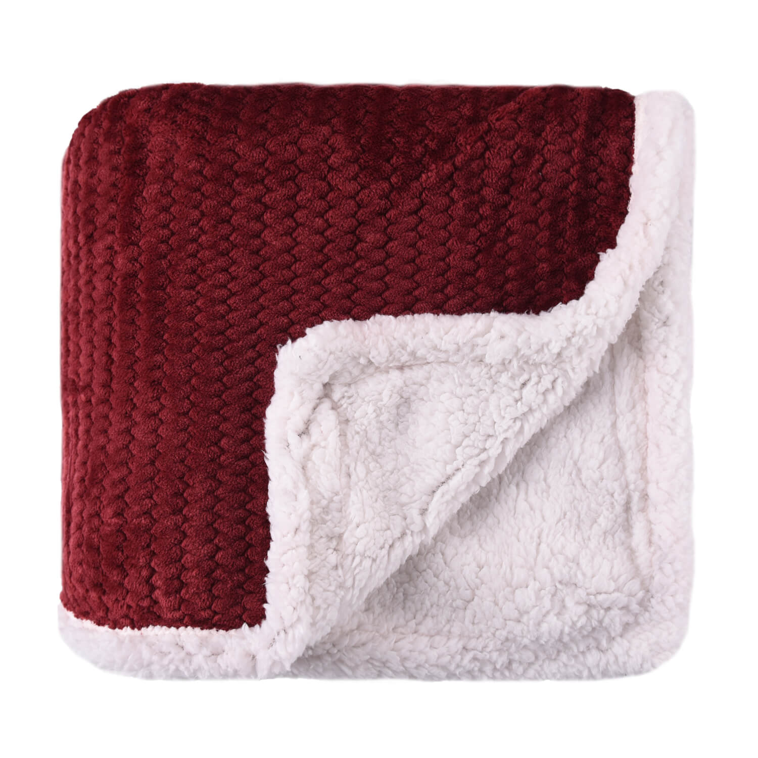 The Home Double Sided Throw 127cm x 152cm - Red 2 Shaws Department Stores
