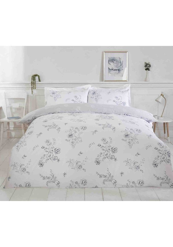  The Home Eco Sadie Duvet Cover Set - Royal 1 Shaws Department Stores