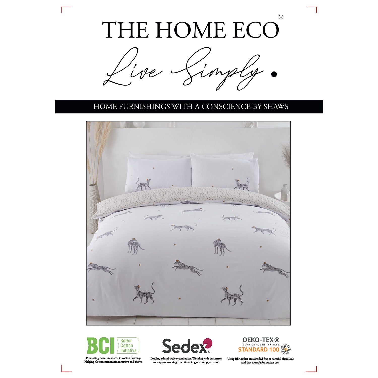  The Home Collection Leopard Duvet Cover Set - Multi 3 Shaws Department Stores