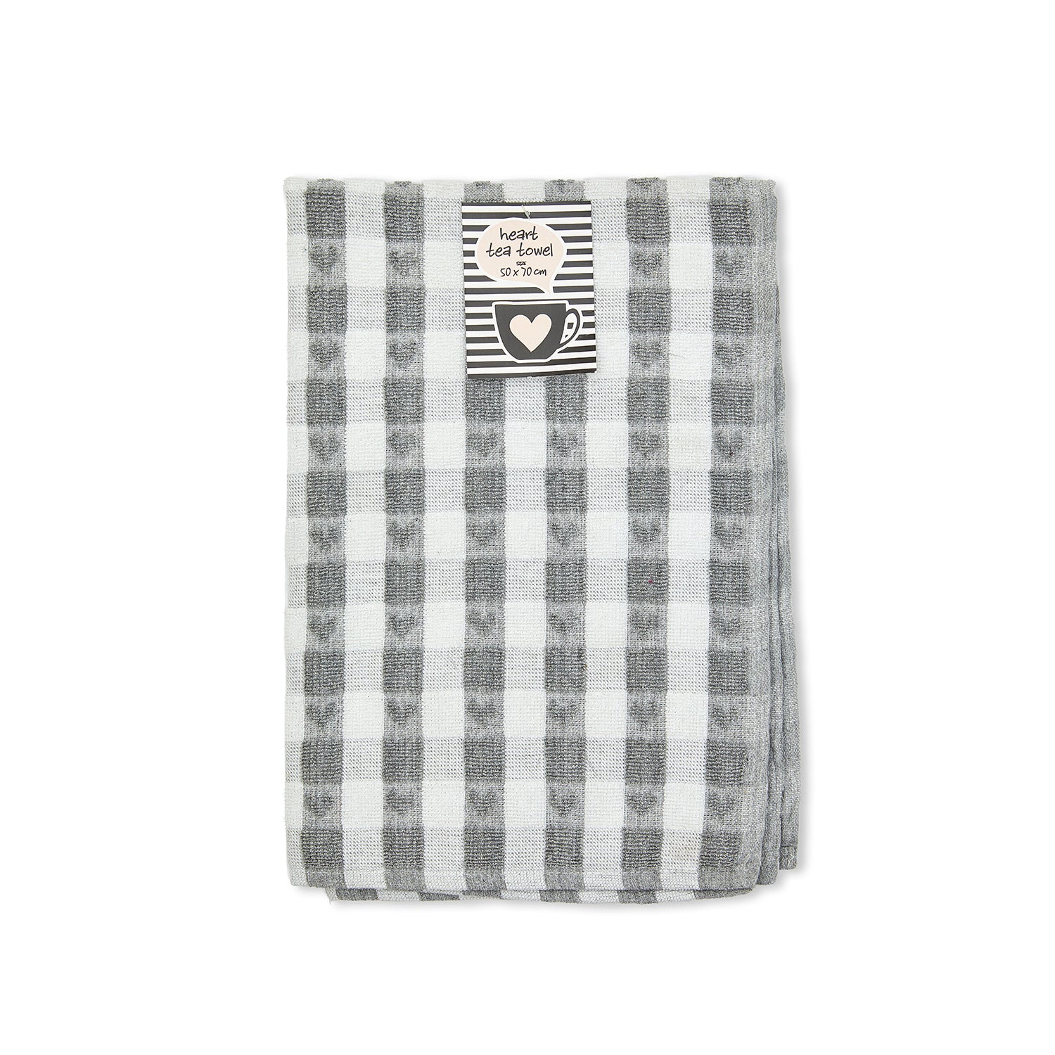 The Home Kitchen Jacquard Tea Towel - Silver 1 Shaws Department Stores