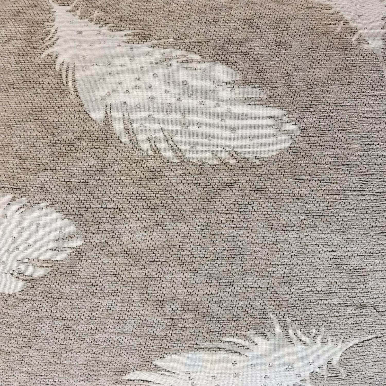 The Home Living Room 18&quot; Cushion Feather Design - Ecru 2 Shaws Department Stores