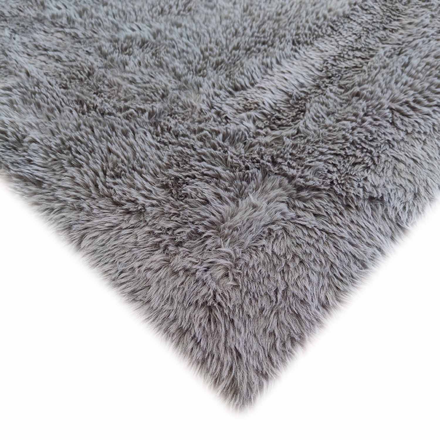 The Home Living Room Sheepskin Rug 120cm x 160cm - Charcoal 2 Shaws Department Stores