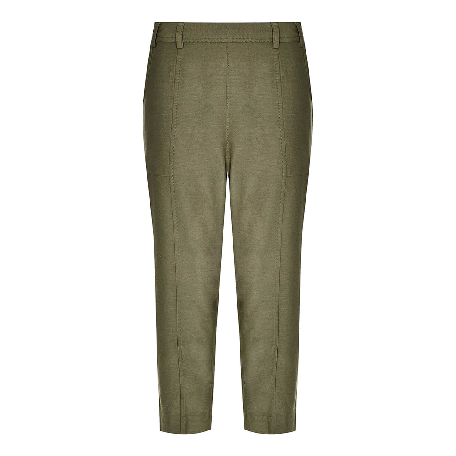 Penny Plain Linen Blend Cropped Trousers - Sage 4 Shaws Department Stores