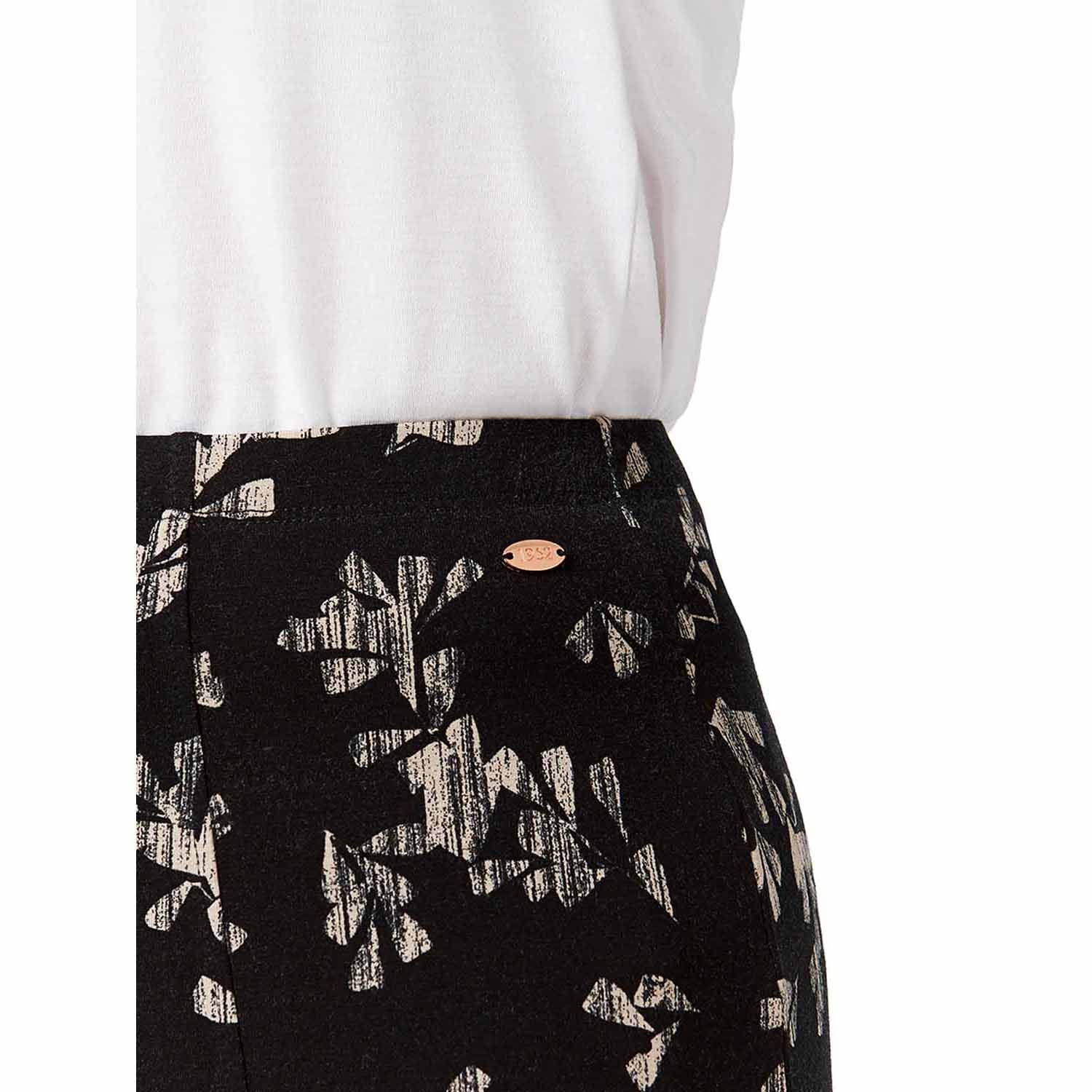 Tigiwear Leaf Print Short Skirt - Black 5 Shaws Department Stores