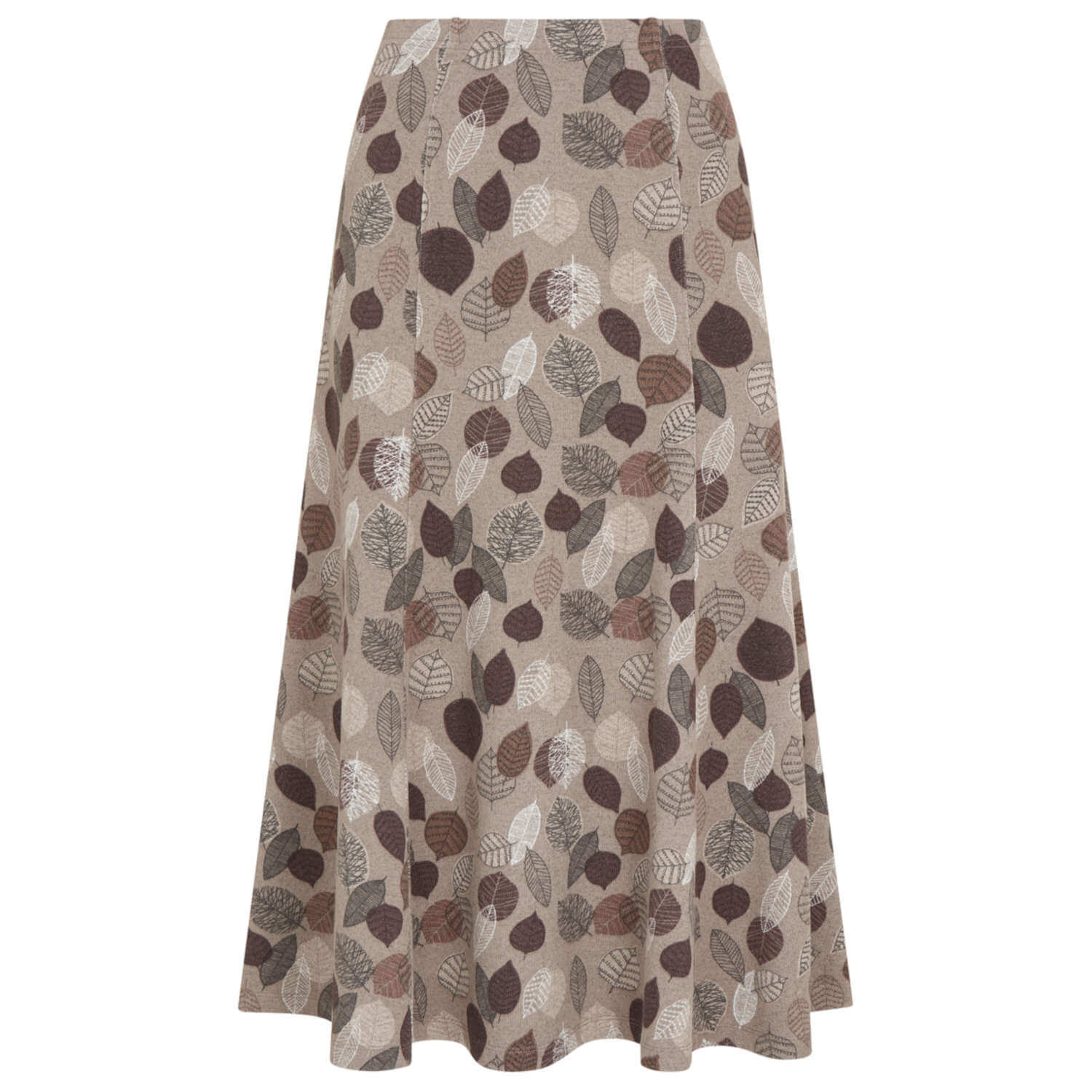 Tigiwear Leaf Print Skirt - Taupe 5 Shaws Department Stores