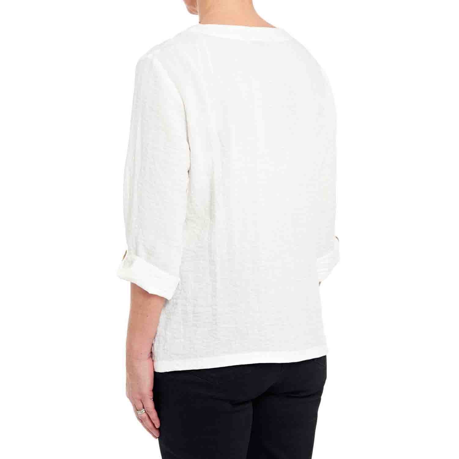 Penny Plain Asymmetric Hem Top - Ivory 4 Shaws Department Stores