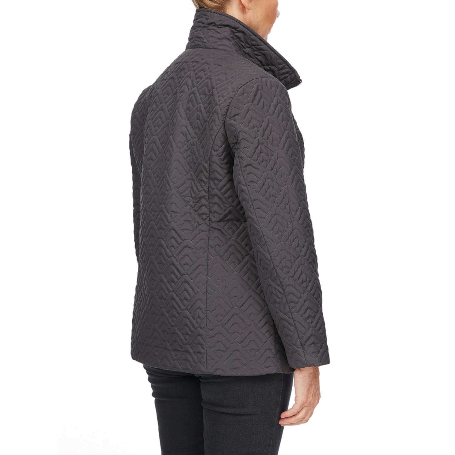 Tigiwear Quilted Coat - Charcoal 3 Shaws Department Stores