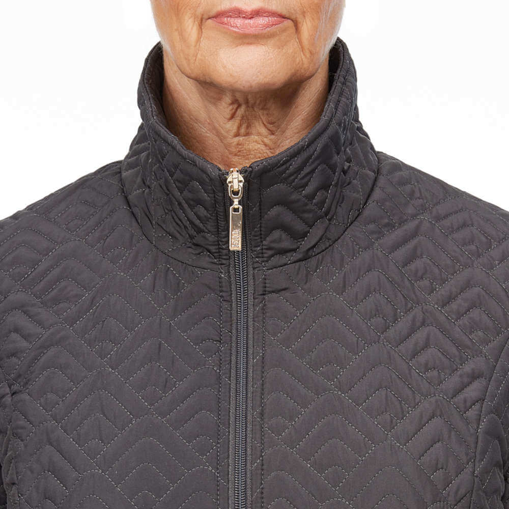 Tigiwear Quilted Coat - Charcoal 4 Shaws Department Stores