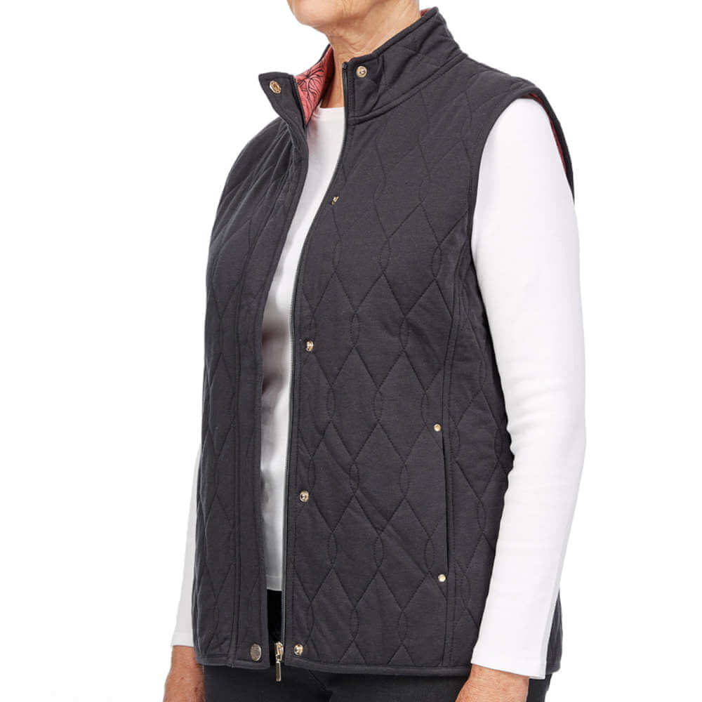 Tigiwear Quilted Gilet - Charcoal 2 Shaws Department Stores