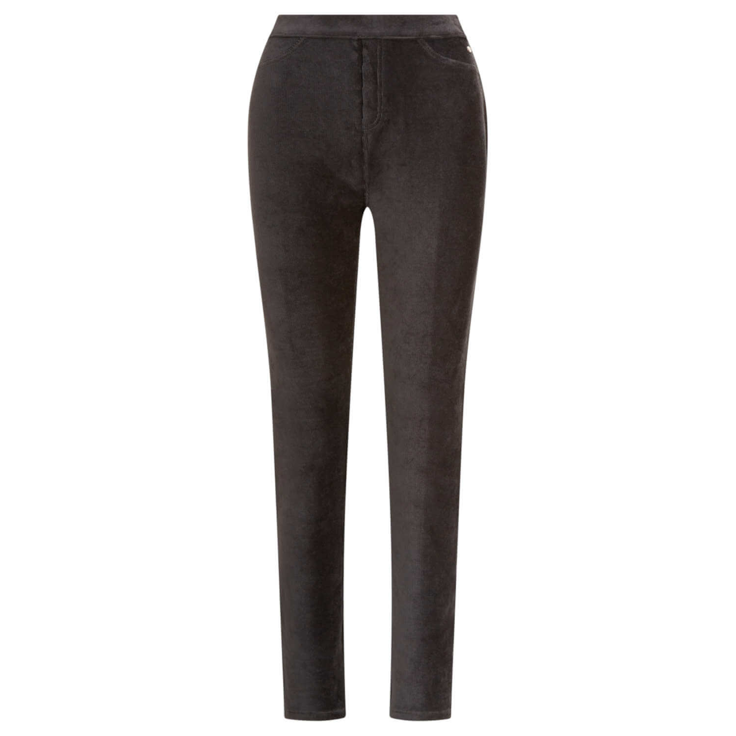 Tigiwear Ribbed Velour Trousers - Charcoal 5 Shaws Department Stores