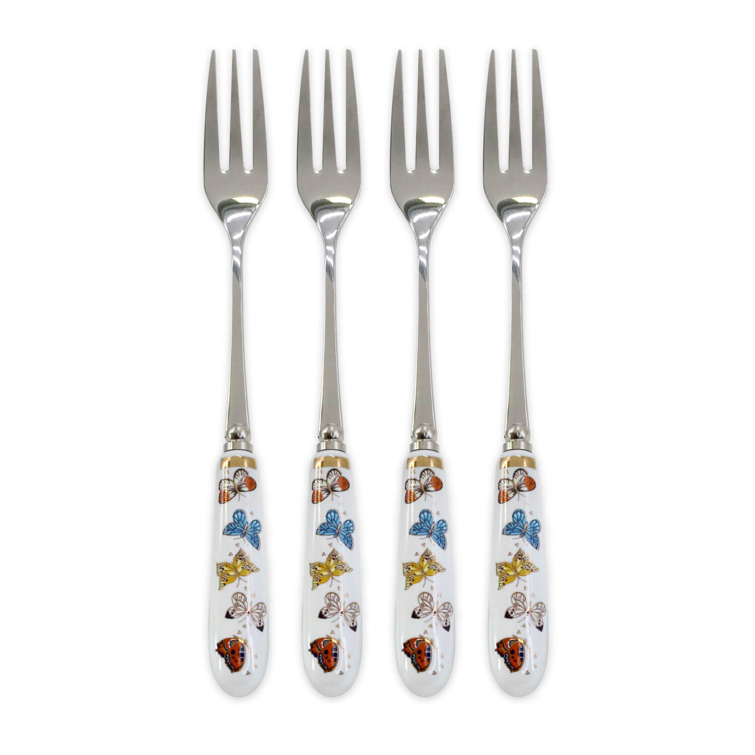 Tipperary Crystal Butterfly Pastry Forks Set of 4 2 Shaws Department Stores