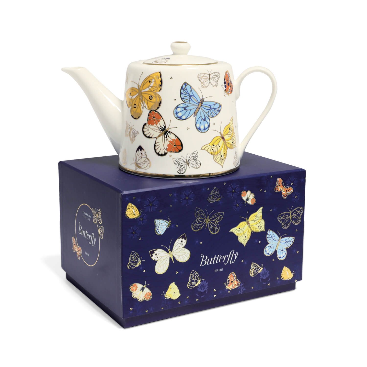 Tipperary Crystal Butterfly Tea Pot 1 Shaws Department Stores
