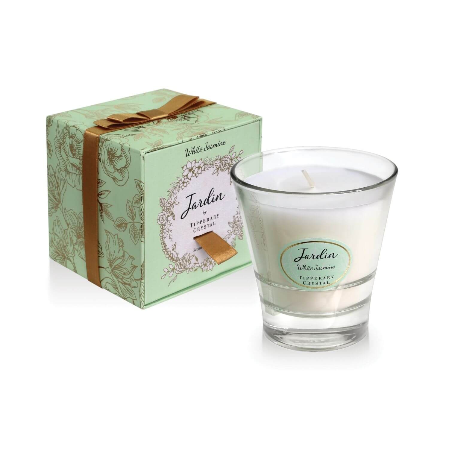Tipperary Crystal Jardin Collection Candle - White Jasmine 1 Shaws Department Stores