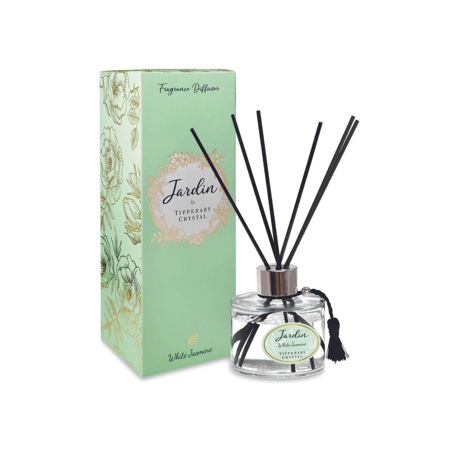 Tipperary Crystal Jardin Collection Diffuser - White Jasmine 1 Shaws Department Stores