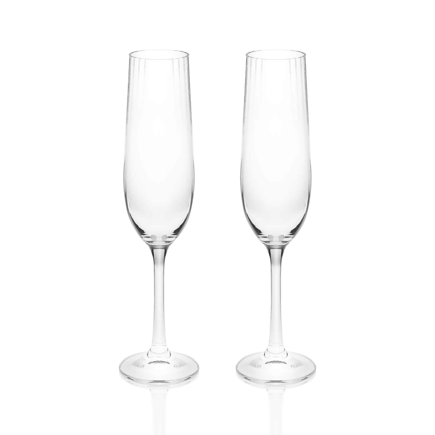Tipperary Crystal Ripple Set of 2 Champagne Glasses 1 Shaws Department Stores