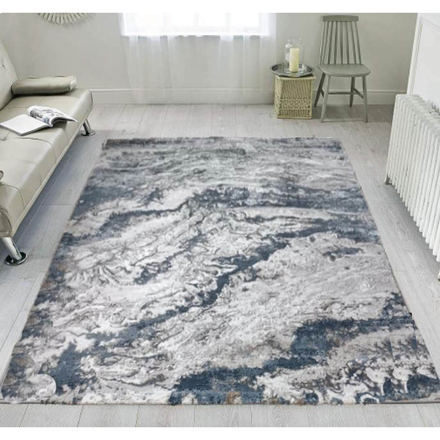 The Home Collection Toscana Rug Navy Blue 1 Shaws Department Stores