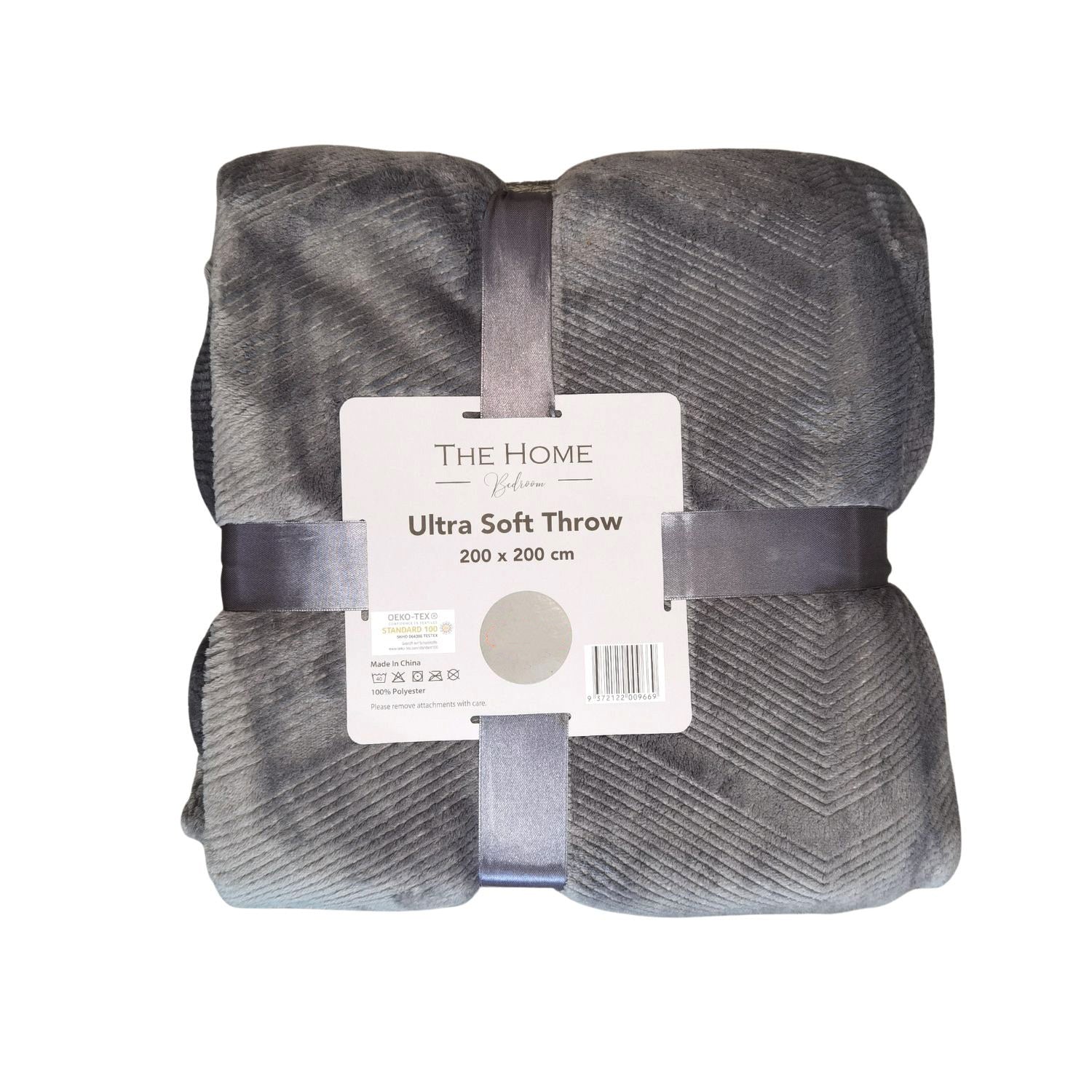 The Home Bedroom Ultra Soft Throw - Grey 1 Shaws Department Stores