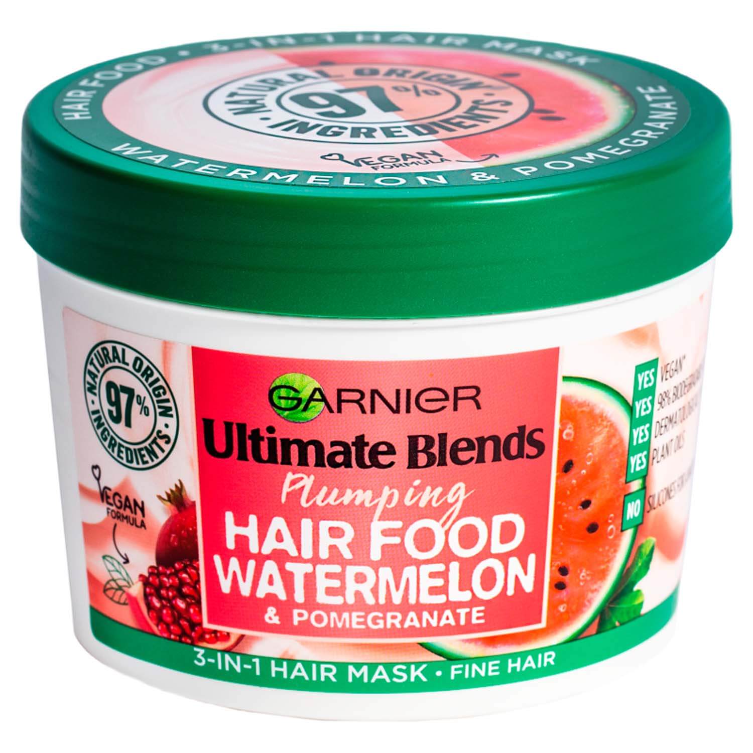Garnier Ultimate Blends Plumping Hair Food Watermelon 3-in-1 treatment - 390ml 1 Shaws Department Stores