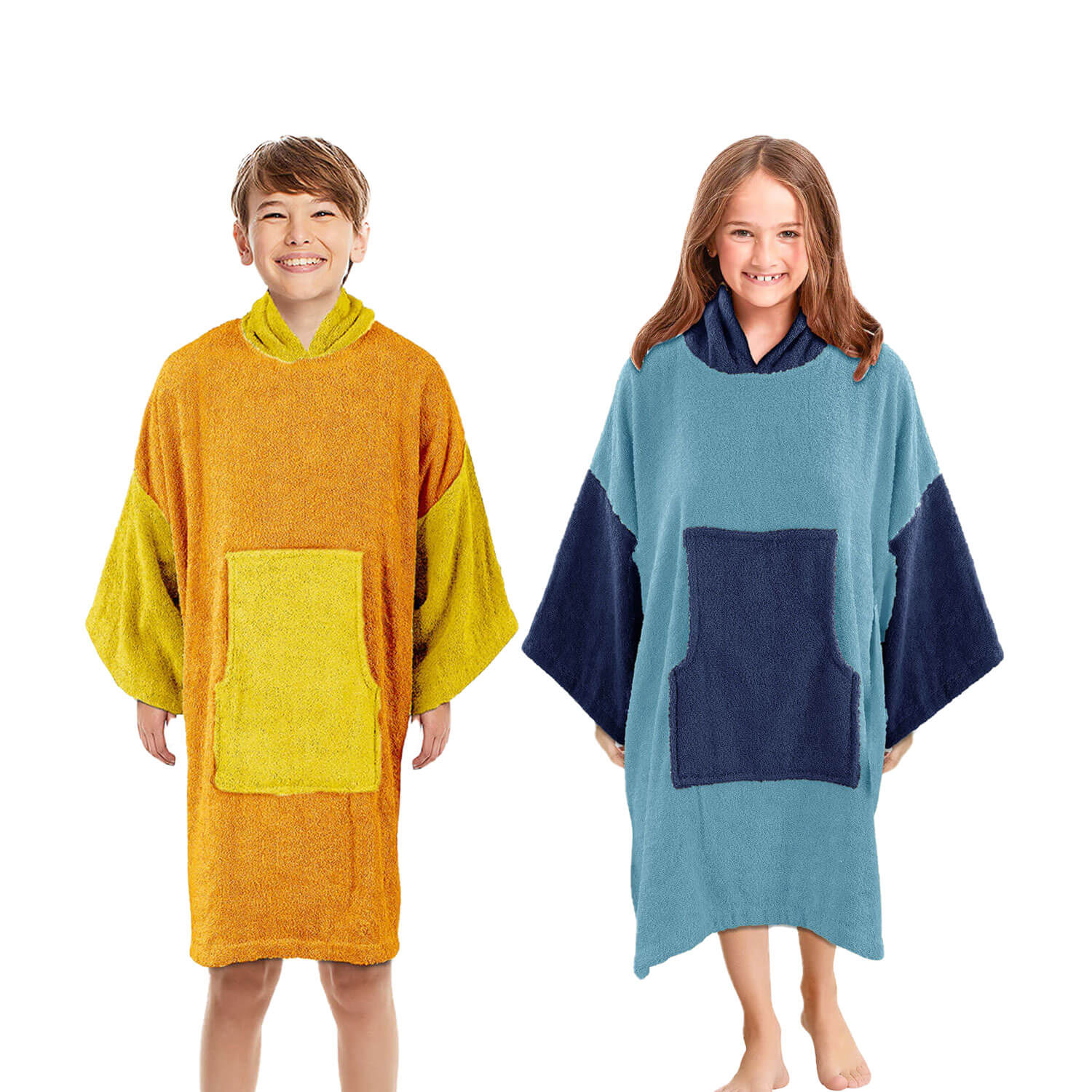 The Home Collection Kids Long Sleeve Poncho Towel - 100% Cotton 1 Shaws Department Stores