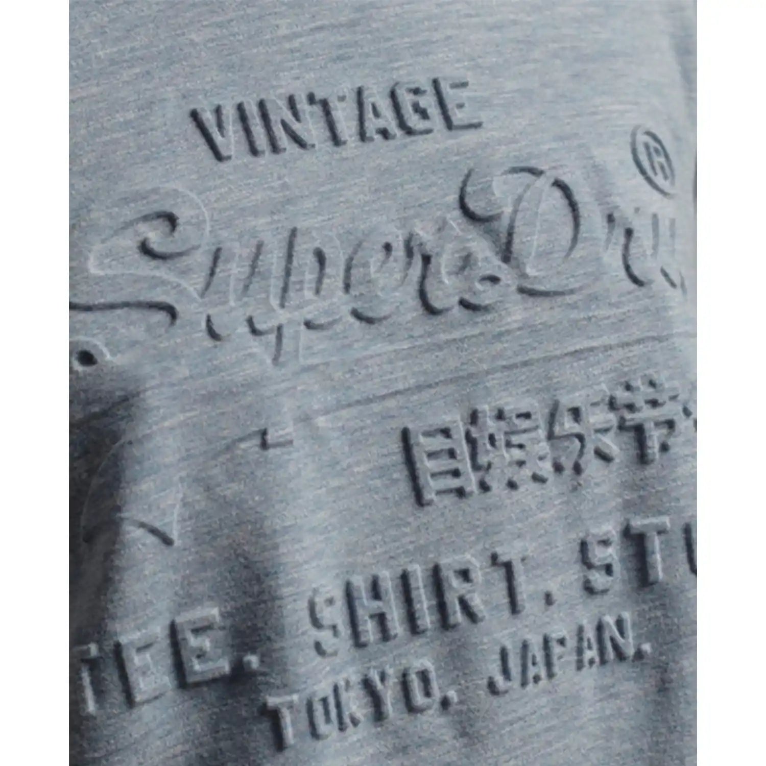 Superdry Vintage Logo Emboss Tee - Blue 2 Shaws Department Stores
