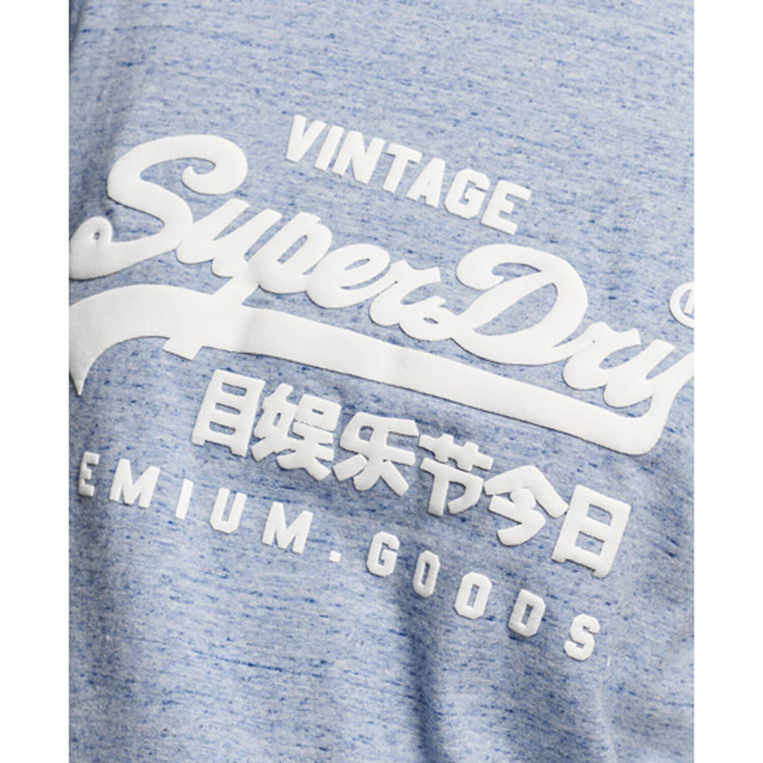 Superdry Vintage Scripted College Tee - Soft Blue 2 Shaws Department Stores