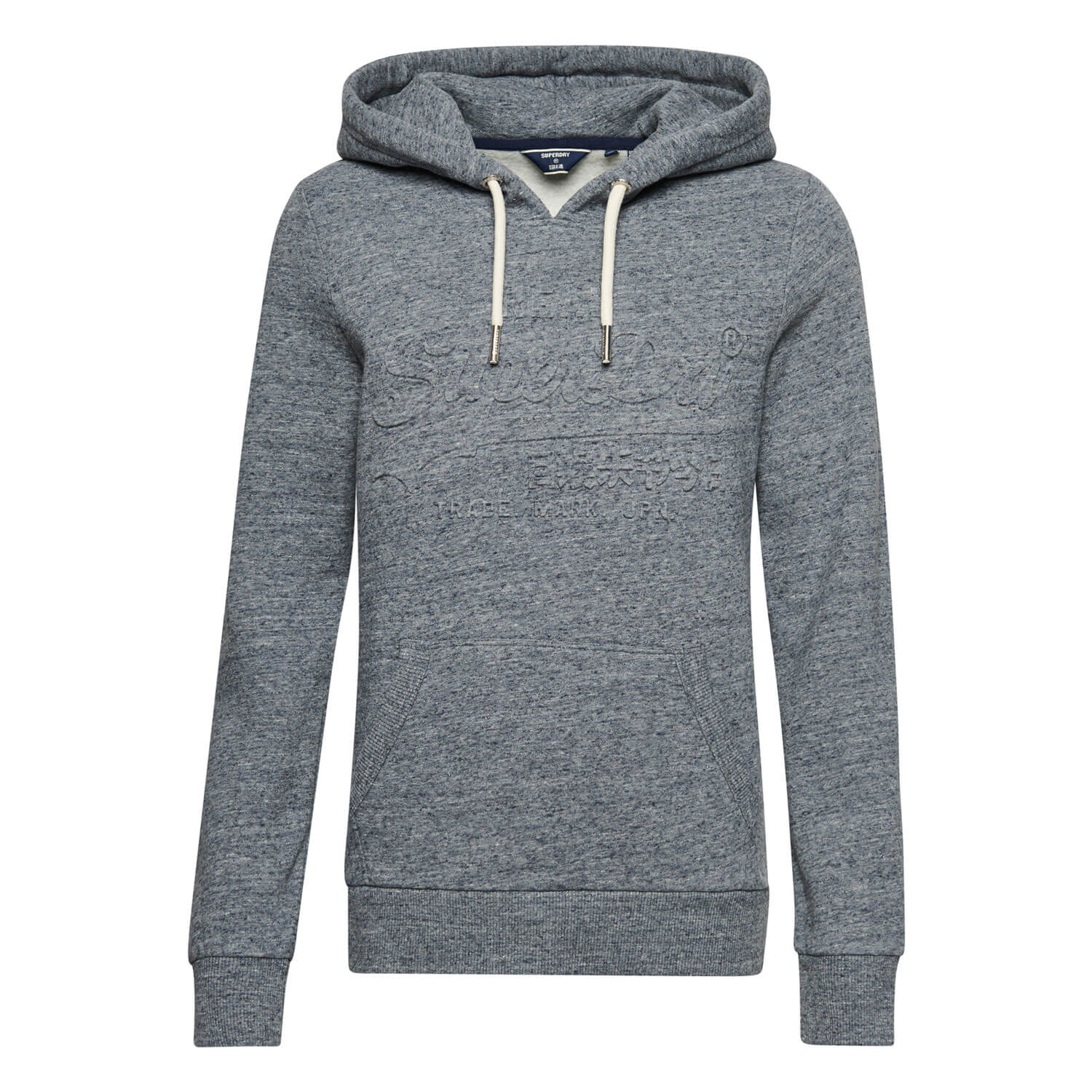Superdry Embossed Graphic Logo Hoodie - Blue 6 Shaws Department Stores
